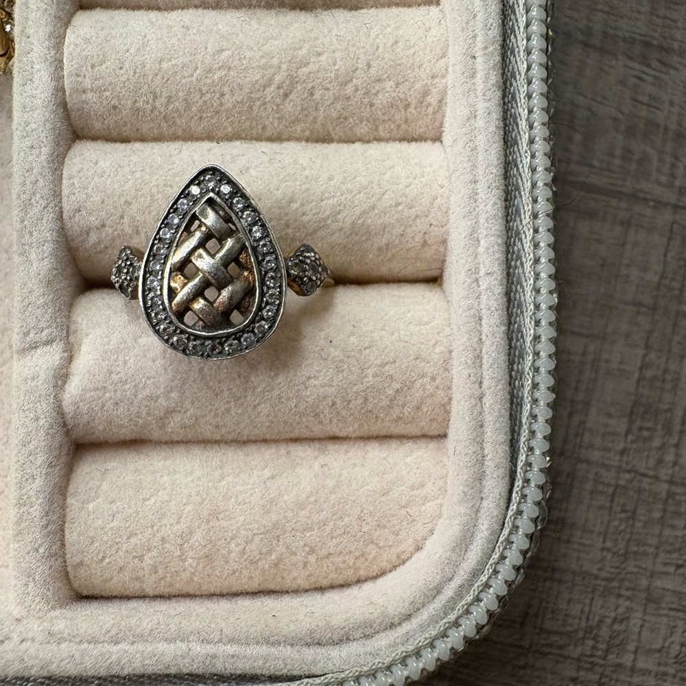 Gold filled almond shaped ring size 5